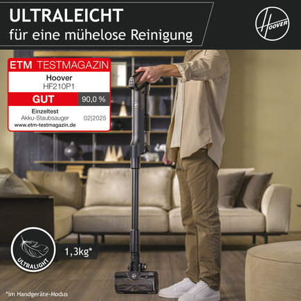 Hoover HF2 Akkustaubsauger mit Tierhaar-Düse [HF210P1]